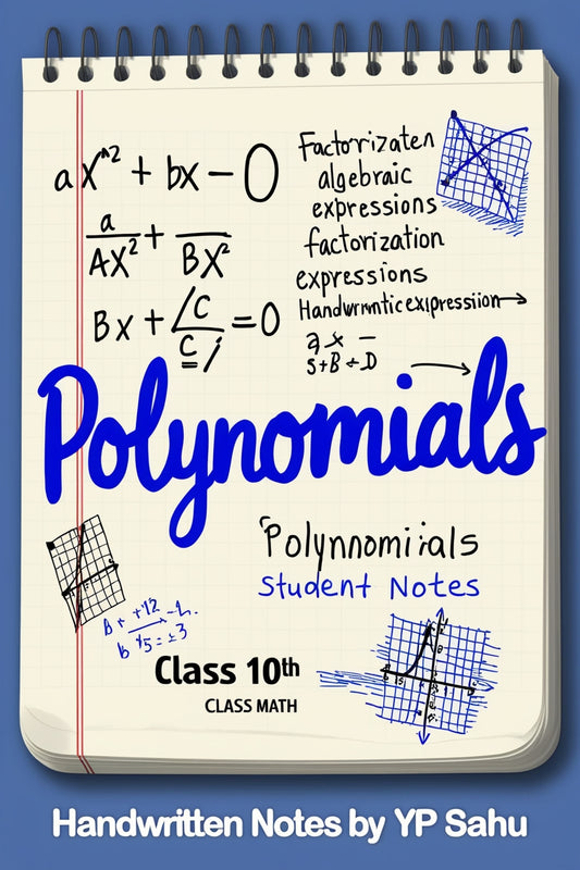 Class 10th Polynomials Handwritten Notes PDF | CBSE Maths Chapter | YP Sahu