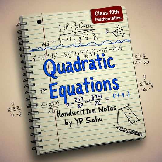 Quadratic equations Class 10th Hand written Notes
