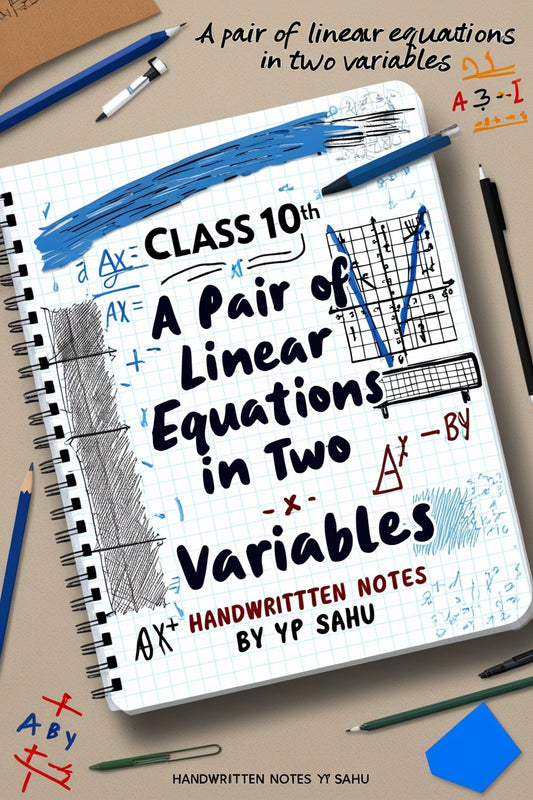 Class 10th – A Pair of Linear Equations in Two Variables (Handwritten Notes by YP Sahu)
