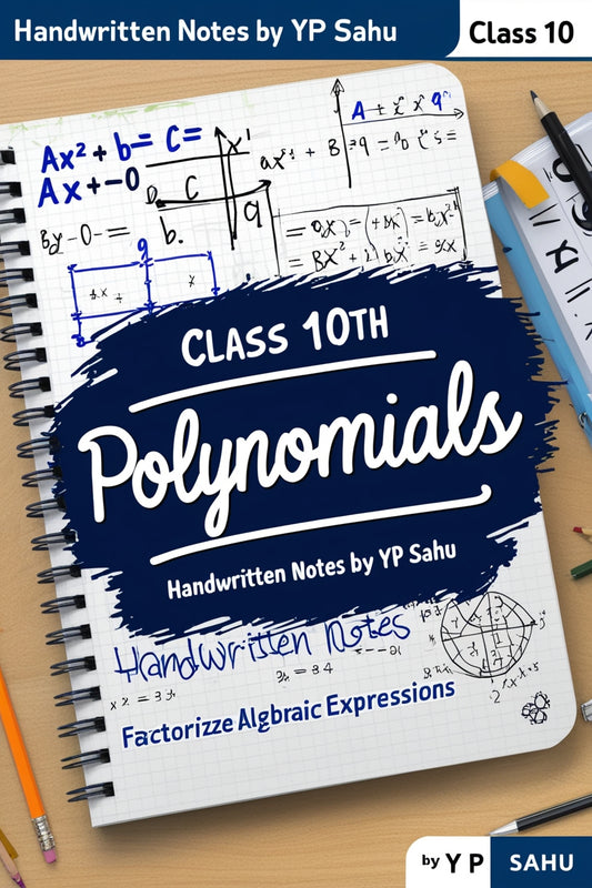 Class 10th Polynomials Handwritten Notes PDF | CBSE Maths Chapter | YP Sahu