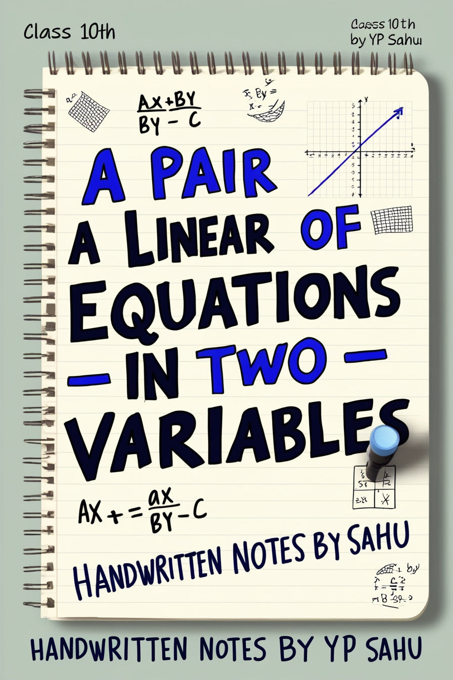 Class 10th – A Pair of Linear Equations in Two Variables (Handwritten Notes by YP Sahu)